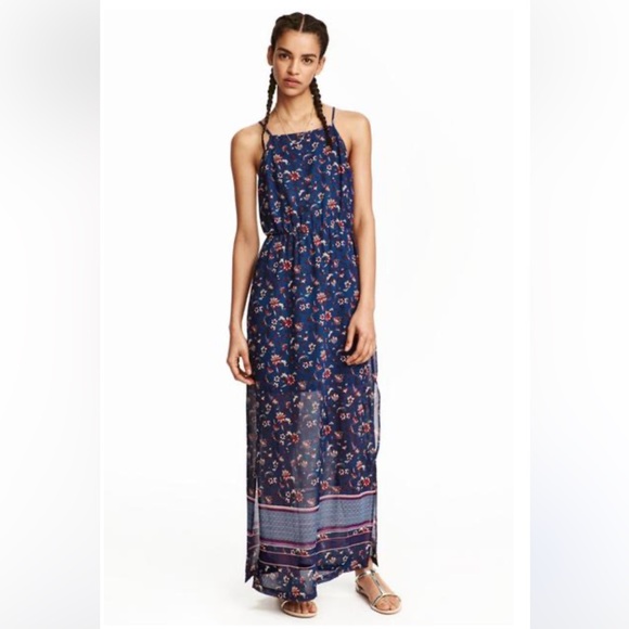 Divided Dresses & Skirts - DIVIDED by H&M Floral Print Maxi Halter Dress Size 6